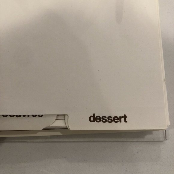 Vintage Mid Century Modern Lucite Roto Recipe File Cards 1970's Unused - Picture 4 of 7